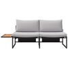 vidaXL Garden Sofa with Cushion Light Grey 200.5 x 70 x 85.5 cm Steel