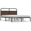 vidaXL Bed Frame Without Mattress 150x200 cm King Size Brown Oak Engineered Wood