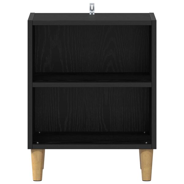 vidaXL Bed Cabinet Black Oak 40 x 30 x 50 cm Engineered Wood