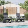 vidaXL Garden Lounge Set 3 pcs Light Grey HDPE