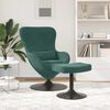 vidaXL Egg Chair with Footstool Dark Green 63 x 73 x 90 cm Velvet