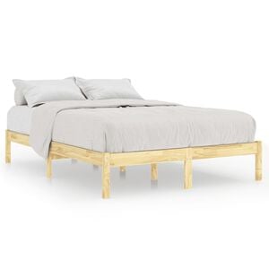 vidaXL Bed Frame without Mattress Solid Wood 140x190 cm