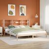 vidaXL Bookcase Bed without Mattress 180x200 cm Super King Solid Wood Pine