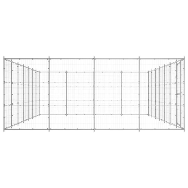 vidaXL Outdoor Dog Kennel Galvanised Steel 33.88 m&sup2;