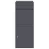 vidaXL Parcel Drop Box with Storage Anthracite 41 x 38 x 103 cm Steel
