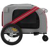 vidaXL Pet Bike Trailer Red and Grey Oxford Fabric and Iron