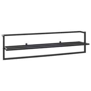 vidaXL Towel Rack Black 95x25x22 cm Iron
