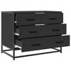 vidaXL Drawer Cabinet Black 70x41x56 cm Engineered Wood