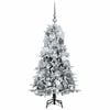 vidaXL Artificial Hinged Christmas Tree White 120 cm PE and PVC