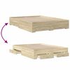 vidaXL Bed Frame with Drawers without Mattress Sonoma Oak 160x200 cm