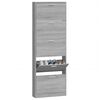 vidaXL Shoe Cabinet Grey Sonoma 59x17x169 cm Engineered Wood