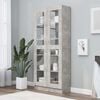 vidaXL Vitrine Cabinet Concrete Grey 82,5x30,5x185 cm Engineered Wood