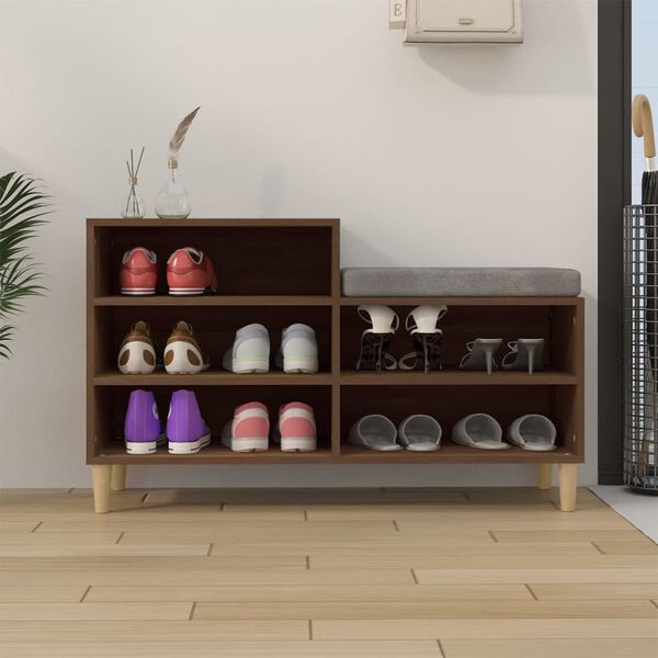 vidaXL Shoe Cabinet Brown Oak 102x36x60 cm Engineered Wood