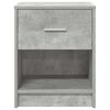 vidaXL Bedside Cabinet with Drawer Concrete Grey 40x34x50 cm