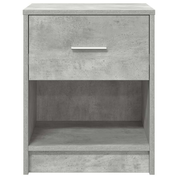 vidaXL Bedside Cabinet with Drawer Concrete Grey 40x34x50 cm