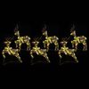 vidaXL LED Reindeers with 180 LEDs 6 pcs Gold PET