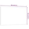 vidaXL Wall-mounted Magnetic Board White 80x50 cm Tempered Glass