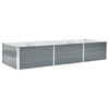 vidaXL Raised Bed | Grey | Galvanized steel | 240x80x45cm | Durable