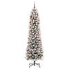 vidaXL Artificial Christmas Tree with 300 LEDs with Stand White 210 cm