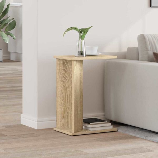 vidaXL End Table Sonoma Oak 35 x 25 x 50 cm Engineered Wood