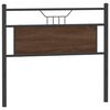 vidaXL Headboard Brown Oak 107 cm Engineered Wood and Steel