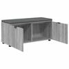 vidaXL Hall Bench with Cushion with Door Grey Sonoma 100 x 38 x 46 cm