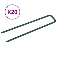 vidaXL Nails for Artificial Grass 20 pcs U-shape Iron