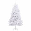 vidaXL Artificial Hinged Christmas Tree White 240 cm PVC and Steel