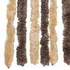 vidaXL Fly Curtain Dark Brown and Beige 100x230 cm Chenille