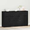 vidaXL Sideboard with Drawer 3 pcs Black Oak Engineered Wood