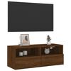 vidaXL TV Wall Cabinet Brown Oak 80x30x30 cm Engineered Wood
