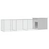 vidaXL Chicken Cage Grey 400x91x100 cm Galvanised Steel