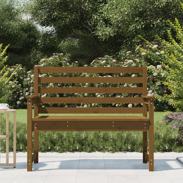 vidaXL Garden Bench Honey Brown 109x48x91.5 cm Solid Wood Pine