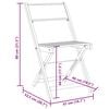 vidaXL Folding Garden Chairs 4 pcs Taupe Fabric and Solid Wood