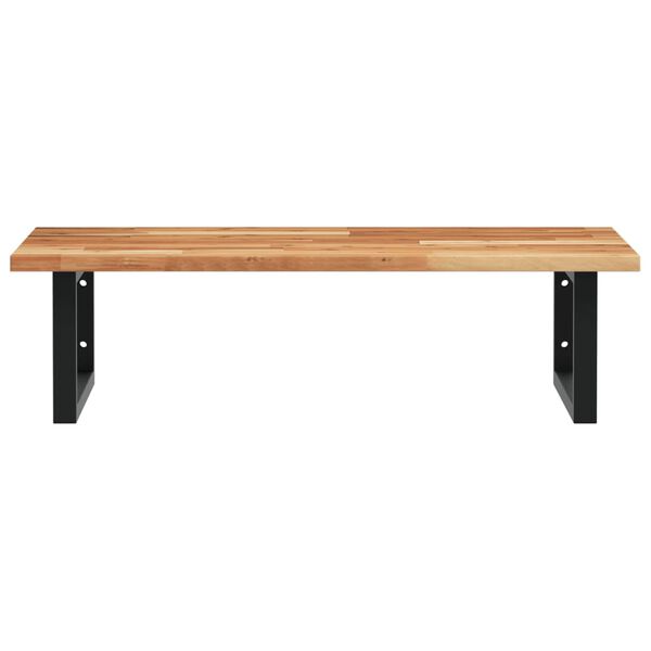 vidaXL Basin Shelf Wall Mounted Steel and Solid Wood Acacia