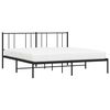 vidaXL Metal Bed Frame without Mattress with Headboard Black 193x203cm