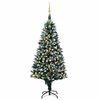 vidaXL Artificial Christmas Tree with LEDs&Ball Set&Pinecones 210 cm