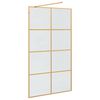 vidaXL Walk-in Shower Wall Gold 115 x 195 cm Tempered Glass