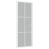 vidaXL Interior Door 83x201.5 cm White Matt Glass and Aluminium