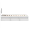 vidaXL Bed Frame with Headboard White 100 x 200 cm Solid Pine Wood