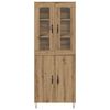 vidaXL Highboard Artisan Oak 69.5 x 34 x 180 cm Engineered Wood