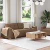 vidaXL Sofa 2 pcs Brown Fabric