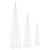 vidaXL Acrylic Decorative LED Light Cone Set Blue 30/45/60cm