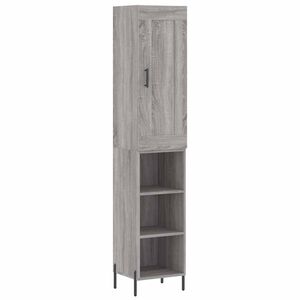 vidaXL Highboard Grey Sonoma 34,5x34x180 cm Engineered Wood