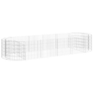 vidaXL Gabion Raised Bed Galvanised Iron 300x100x50 cm