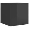vidaXL Wall Mounted TV Cabinet High Gloss Grey 30.5x30x30 cm
