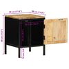 vidaXL Bedside Cabinet Brown and Black 30 x 30 x 40 cm