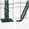 vidaXL Fence with Posts Green 0.6 x 10 m Steel