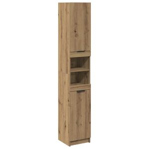 vidaXL Bathroom Cabinet Artisan Oak 32x34x188.5 cm Engineered Wood