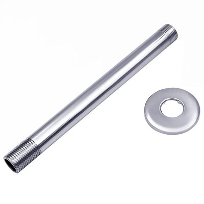 vidaXL Shower Support Arm Round Stainless Steel 201 Silver 20 cm